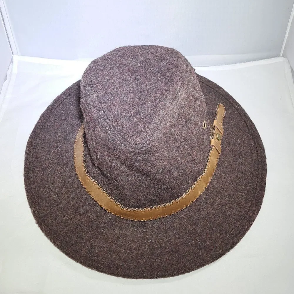 Stetson Safari Fedora Hat‎ Mens Wool Blend Brown Breathable Outdoor